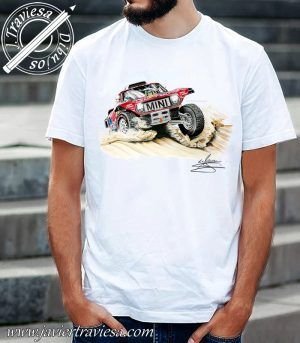 CAMISETA CON DIBUJO DEL MINI JCW BUGGY DE CARLOS SAINZ