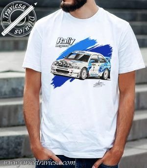 CAMISETA CON DIBUJO DEL FORD ESCORT COSWORTH WRC