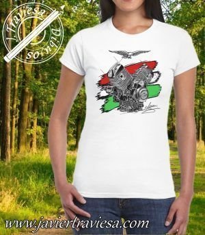 CAMISETA MUJER MOTOR MOTO GUZZI