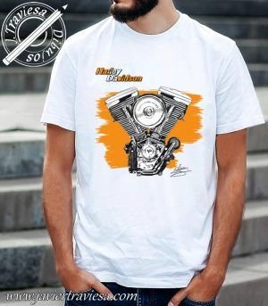 CAMISETA CON DIBUJO DE MOTOR HARLEY DAVIDSON