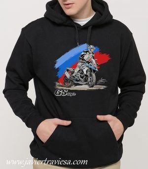 SUDADERA DIBUJO BMW R1250GS BLACK
