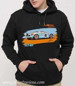 SUDADERA FORD GT40 GULF LEMANS BLACK