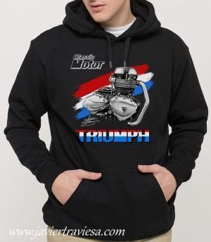 SUDADERA MOTO TRIUMPH BLACK
