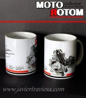 TAZA DIBUJO MOTOR DUCATI
