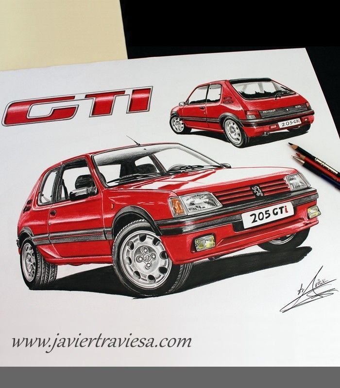 DIBUJOPEUGEOT 205 GTI