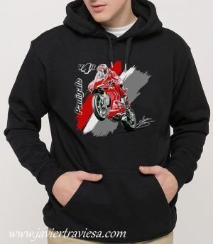 SUDADERA MOTO DUCATI PANIGALE V4R BLACK