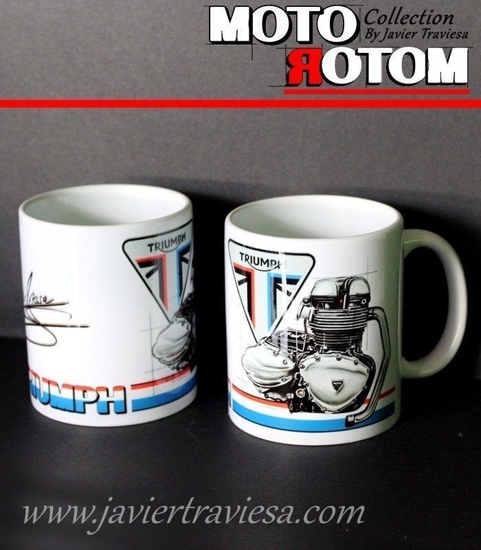 TAZA DIBUJO MOTOR TRIUMPH