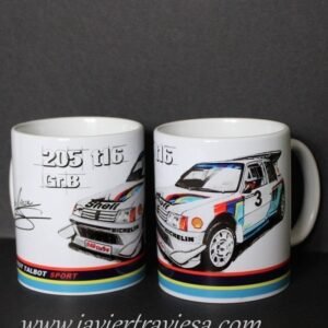 TAZA PEUGEOT 205 TURBO 16 GRUPO B RALLY