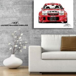 POSTER MITSUBISHI LANCER EVO VI TOMMI MAKINEN