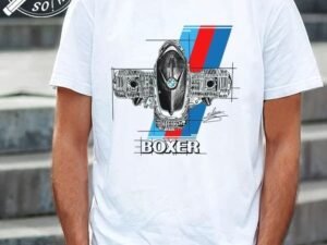 CAMISETA CON DIBUJO DE MOTOR BMW BOXER