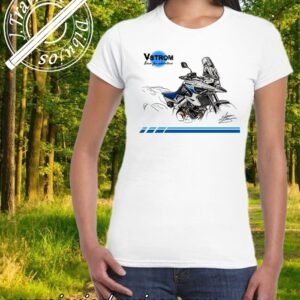 CAMISETA MUJER MOTO SUZUKI VSTROM