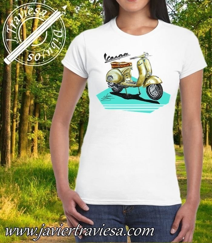 CAMISETA MUJER VESPA CLASICA