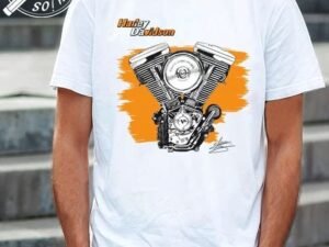 CAMISETA CON DIBUJO DE MOTOR HARLEY DAVIDSON