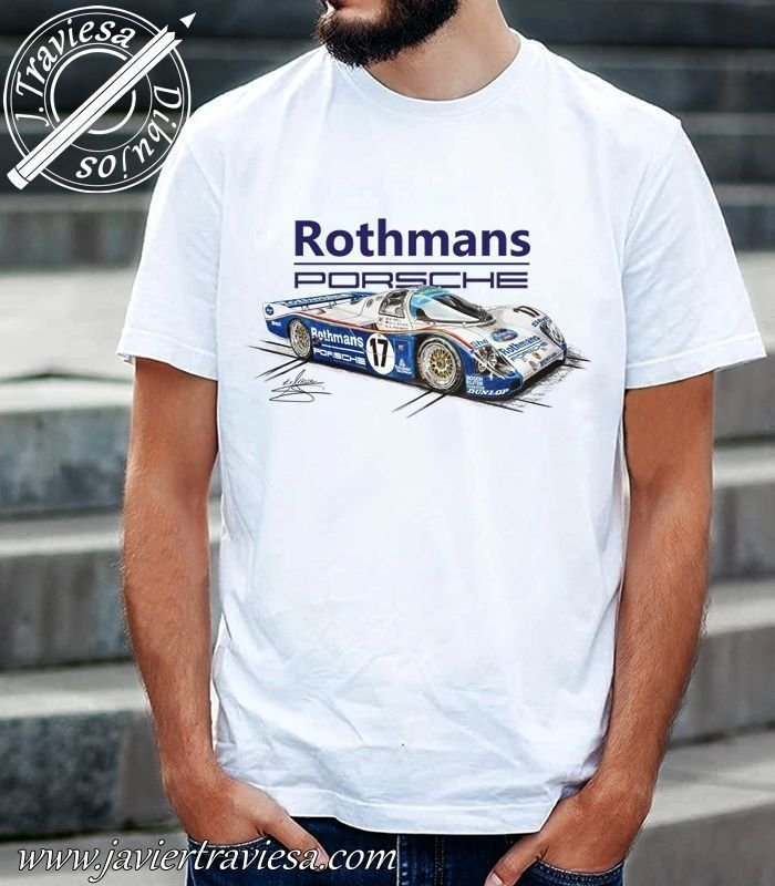 CAMISETA CON EL DIBUJO DEL PORSCHE 962