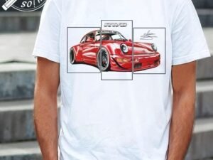 CAMISETA CON EL DIBUJO DEL PORSCHE 911 RWB