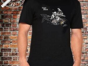 CAMISETA NEGRA MOTO BMW R1250GS TRIPLE BLACK