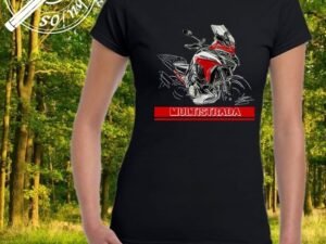 CAMISETA NEGRA MUJER DUCATI MULTISTRADA