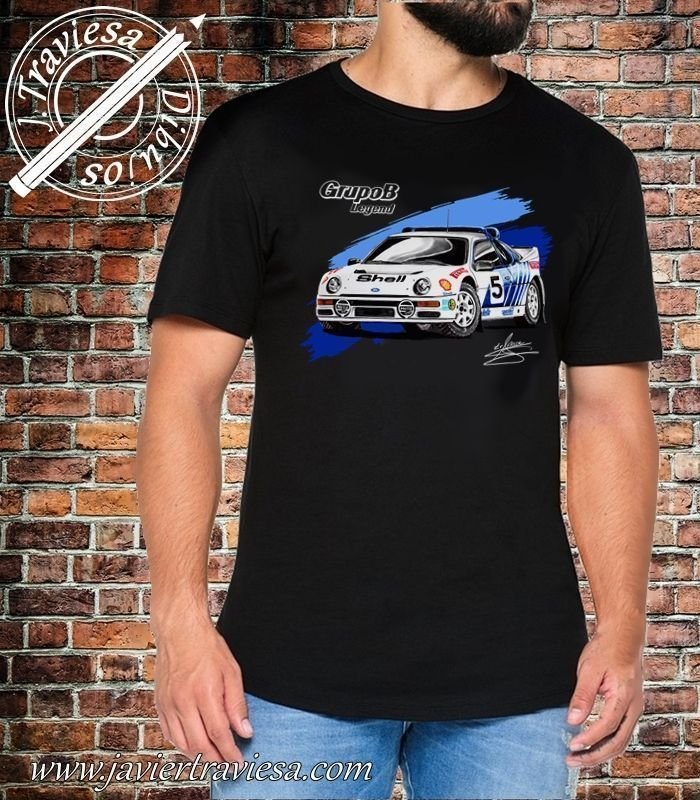 CAMISETA FORD RS200 RALLY BLACK