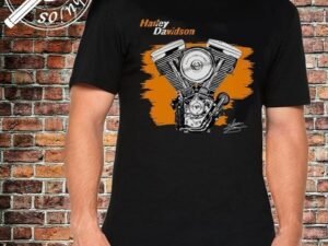 CAMISETA MOTO HARLEY DAVIDSON BLACK
