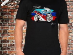 CAMISETA MOTO HONDA VFR750R RC30 BLACK