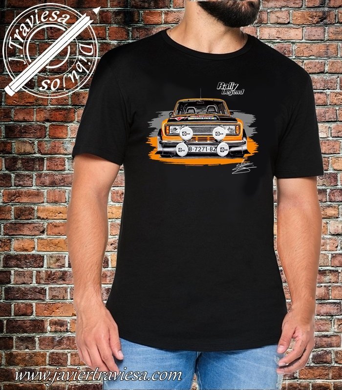 CAMISETA SEAT 124 RALLY MONTECARLO BLACK