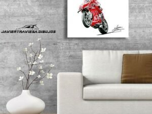 POSTER DUCATI PANIGALE V4R MICHELE PIRRO