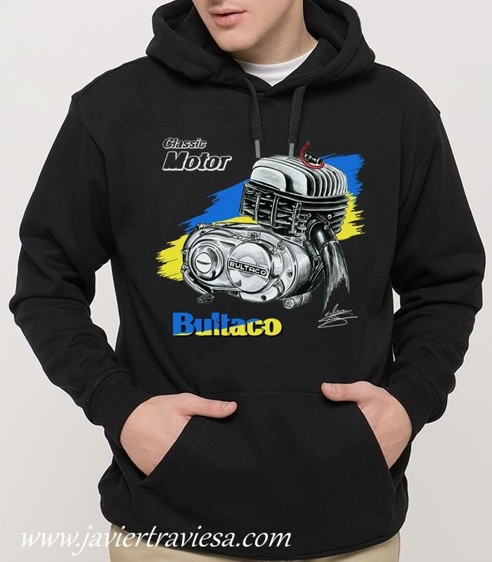 SUDADERA MOTO BULTACO BLACK