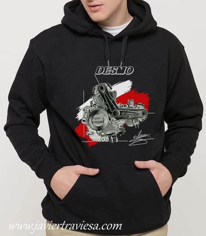 SUDADERA MOTO DUCATI DESMO BLACK