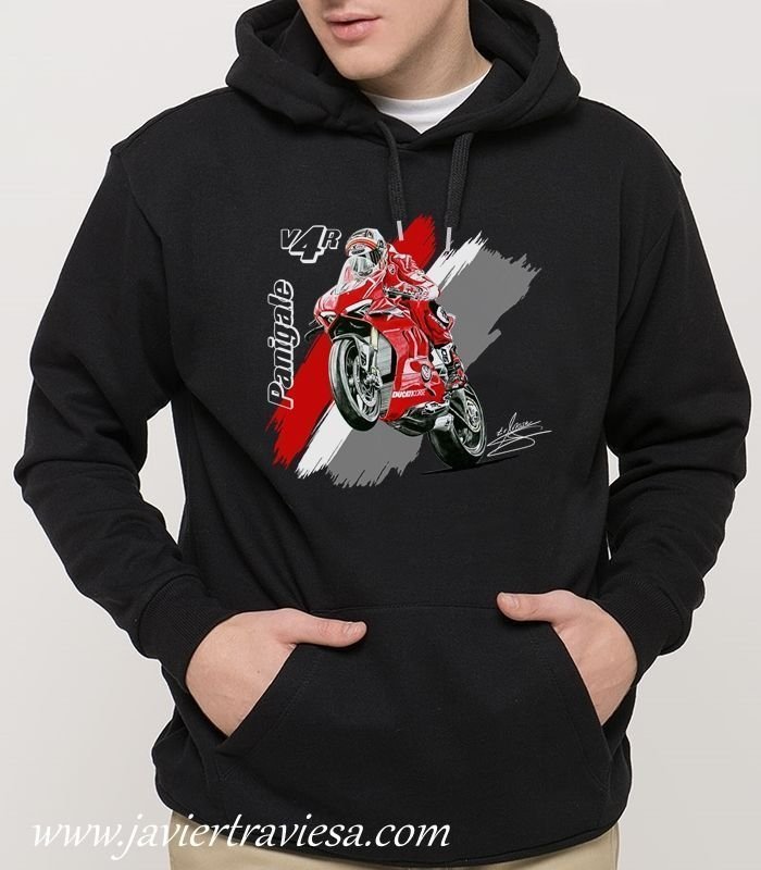 SUDADERA MOTO DUCATI PANIGALE V4R BLACK