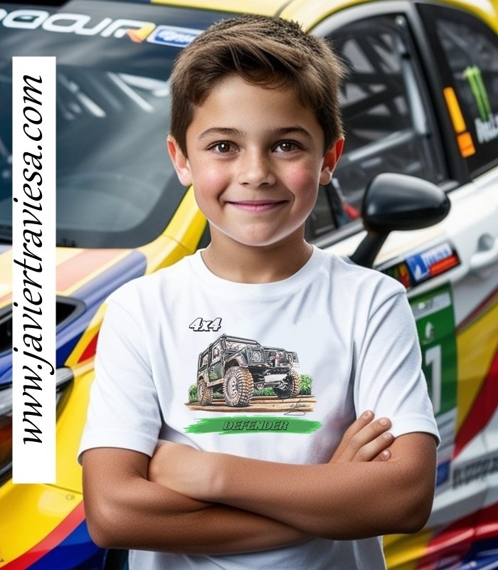 CAMISETA CON DIBUJO DE LAND ROVER DEFENDER - Imagen 2