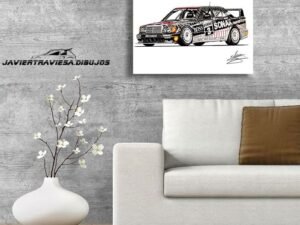 POSTER MERCEDES 190 DTM KLAUS LUDWIG