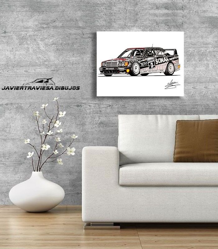 POSTER MERCEDES 190 DTM KLAUS LUDWIG